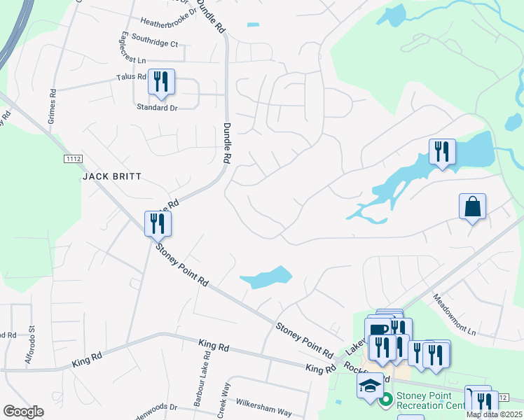 map of restaurants, bars, coffee shops, grocery stores, and more near 2949 Wedgeview Drive in Fayetteville