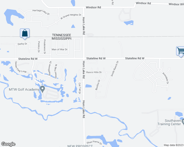 map of restaurants, bars, coffee shops, grocery stores, and more near 3923 Rasco Hills Drive in Southaven