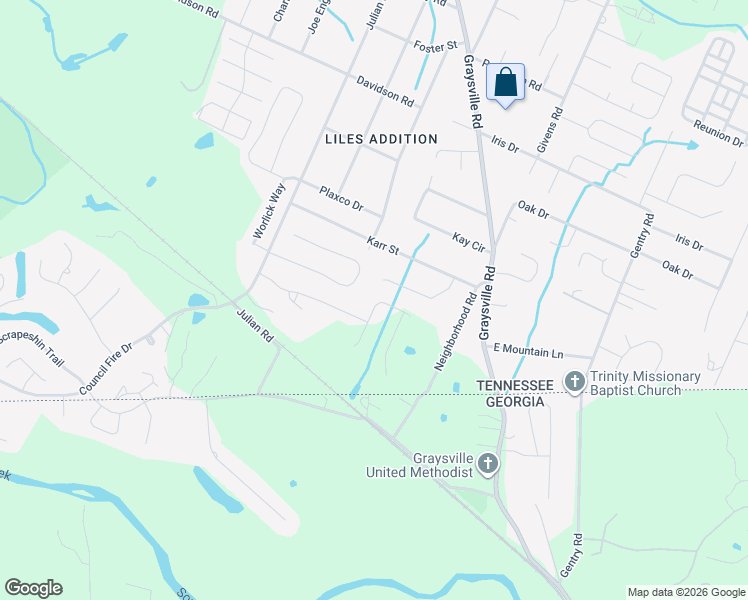map of restaurants, bars, coffee shops, grocery stores, and more near 8024 Rosemere Way in Chattanooga