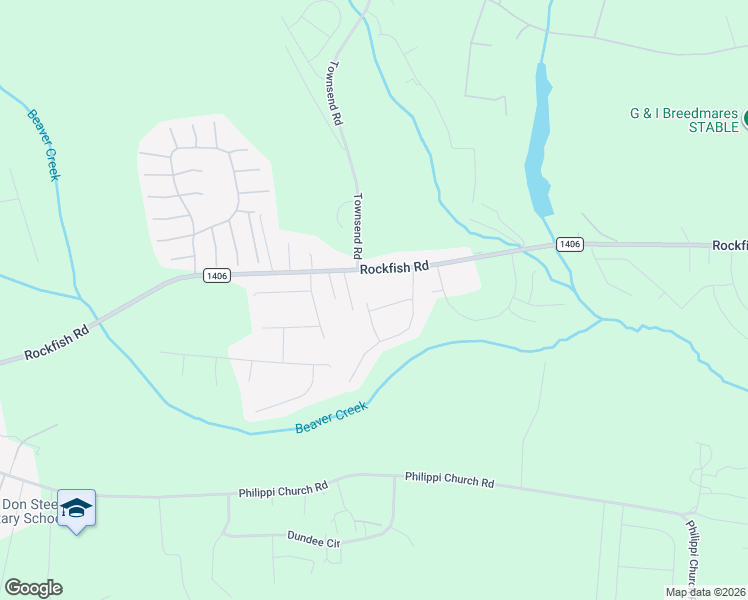 map of restaurants, bars, coffee shops, grocery stores, and more near 210 Wolfbridge Drive in Raeford