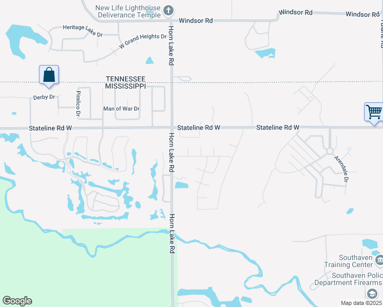 map of restaurants, bars, coffee shops, grocery stores, and more near 8911 Running Horse Cove in Southaven