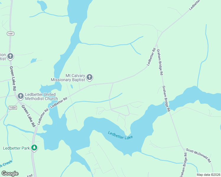map of restaurants, bars, coffee shops, grocery stores, and more near 110 Ledbetter Bay Cove in Rockingham