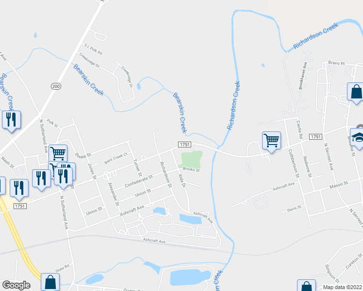 map of restaurants, bars, coffee shops, grocery stores, and more near 2398 Walkup Avenue in Monroe