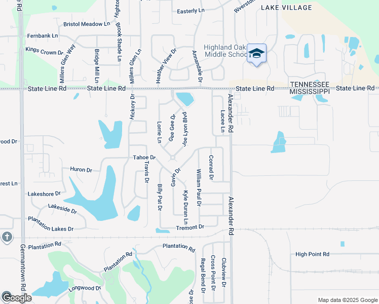 map of restaurants, bars, coffee shops, grocery stores, and more near 9213 Gavin Drive in Olive Branch