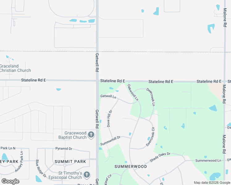 map of restaurants, bars, coffee shops, grocery stores, and more near 3161 Stateline Road East in Olive Branch