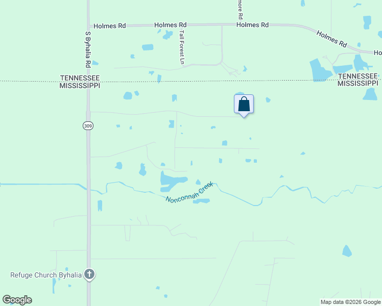 map of restaurants, bars, coffee shops, grocery stores, and more near 40 Cedar Grove Drive in Byhalia