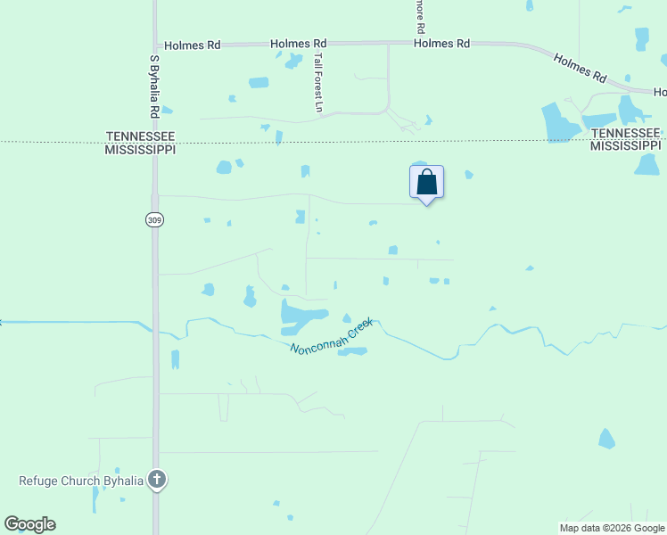 map of restaurants, bars, coffee shops, grocery stores, and more near 40 Cedar Grove Drive in Byhalia