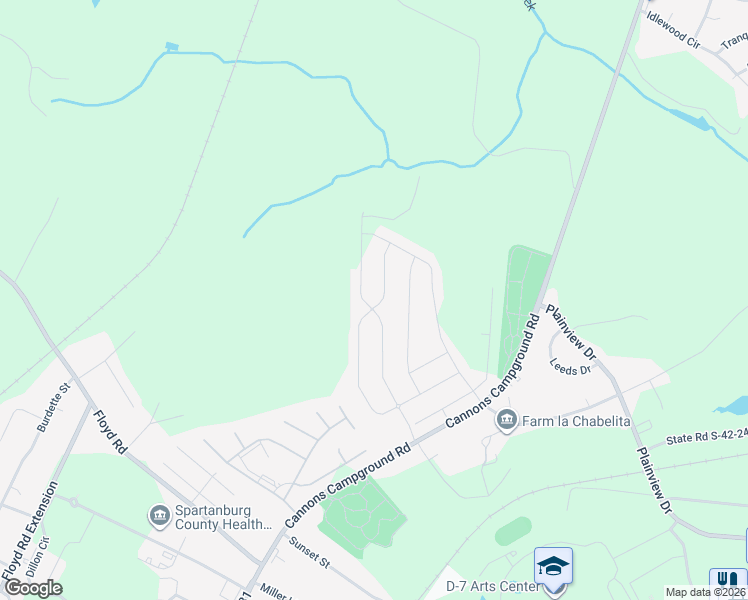 map of restaurants, bars, coffee shops, grocery stores, and more near 799 North Summit Crest Court in Spartanburg