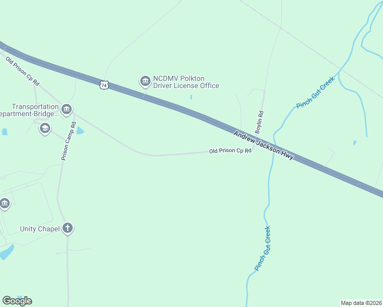 map of restaurants, bars, coffee shops, grocery stores, and more near 277 Prison Camp Road in Polkton