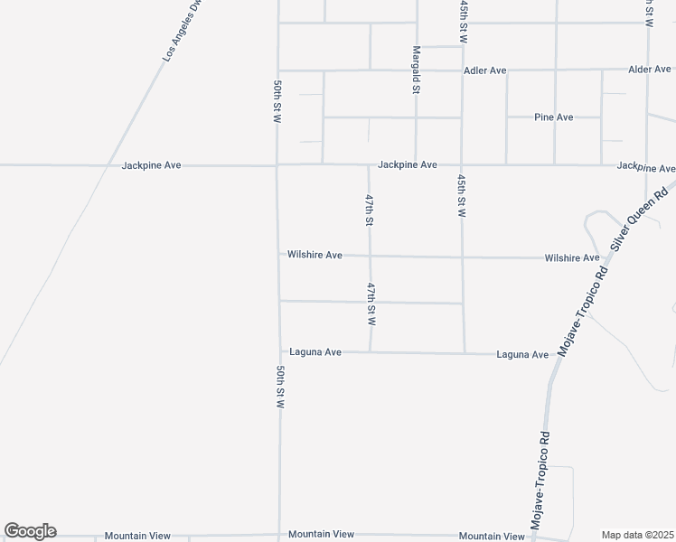 map of restaurants, bars, coffee shops, grocery stores, and more near Wilshire Avenue in Mojave