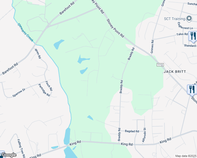 map of restaurants, bars, coffee shops, grocery stores, and more near 3441 Amour Drive in Fayetteville