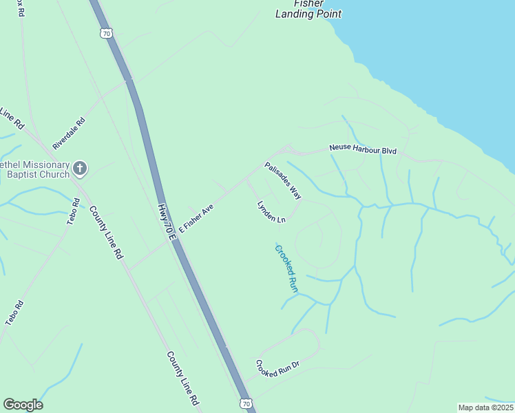 map of restaurants, bars, coffee shops, grocery stores, and more near 202 Linden Street in New Bern