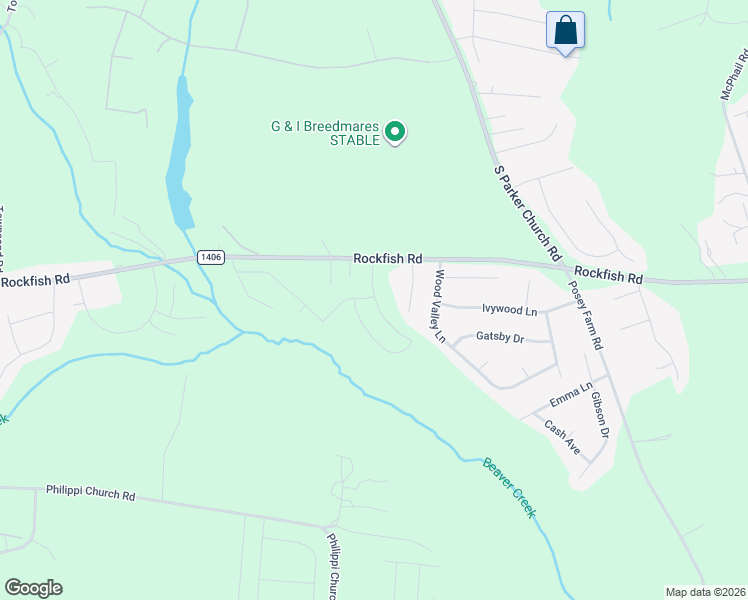 map of restaurants, bars, coffee shops, grocery stores, and more near 34368 Rockfish Road in Raeford