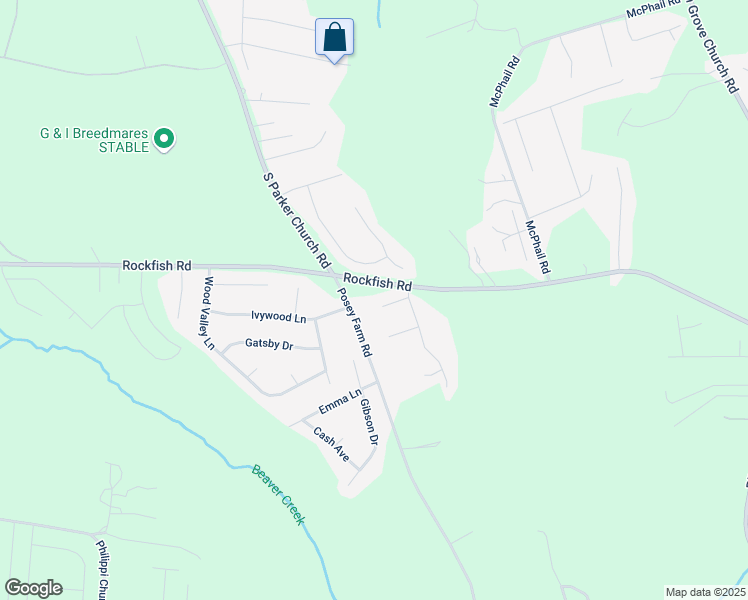 map of restaurants, bars, coffee shops, grocery stores, and more near 168 Sycamore Lane in Raeford