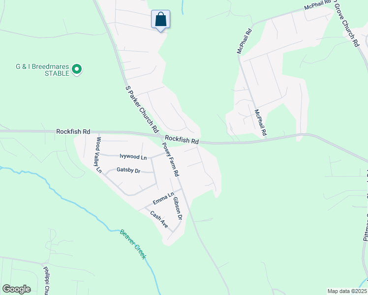 map of restaurants, bars, coffee shops, grocery stores, and more near 160 Sycamore Lane in Raeford