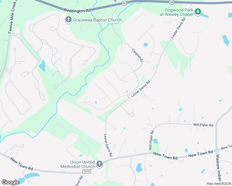 map of restaurants, bars, coffee shops, grocery stores, and more near 428 Deer Brush Lane in Waxhaw