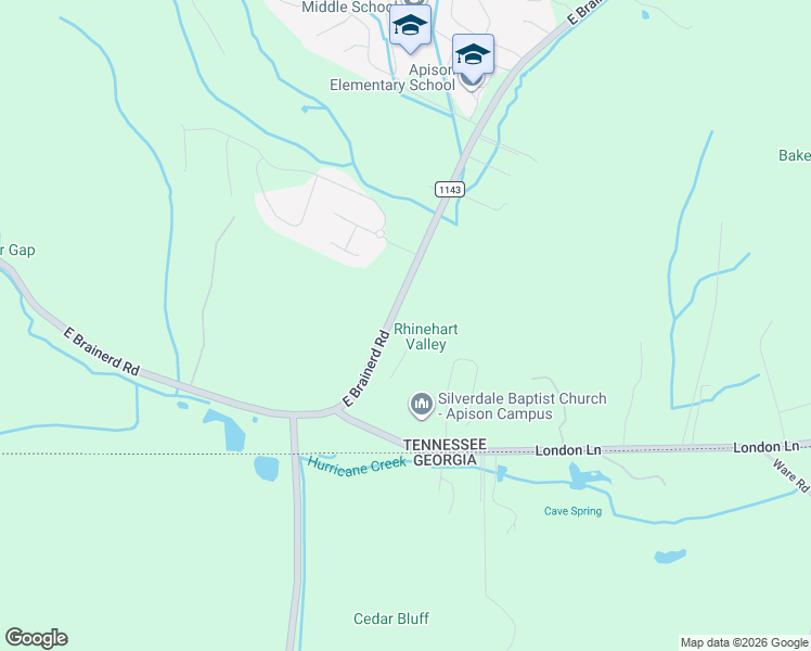 map of restaurants, bars, coffee shops, grocery stores, and more near 326 Maple Grove Lane in Apison