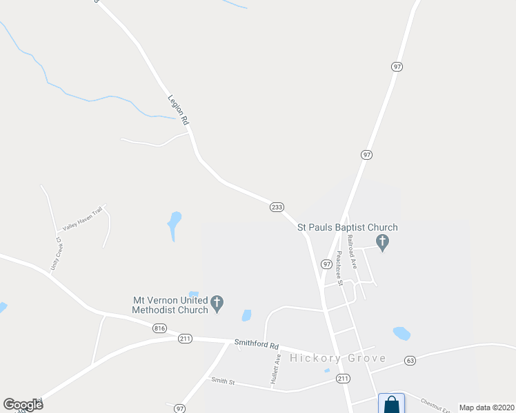 map of restaurants, bars, coffee shops, grocery stores, and more near 1155 Legion Road in Hickory Grove