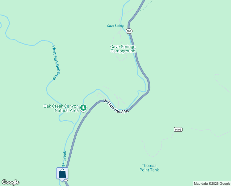 map of restaurants, bars, coffee shops, grocery stores, and more near 1055 Shady Lane in Sedona
