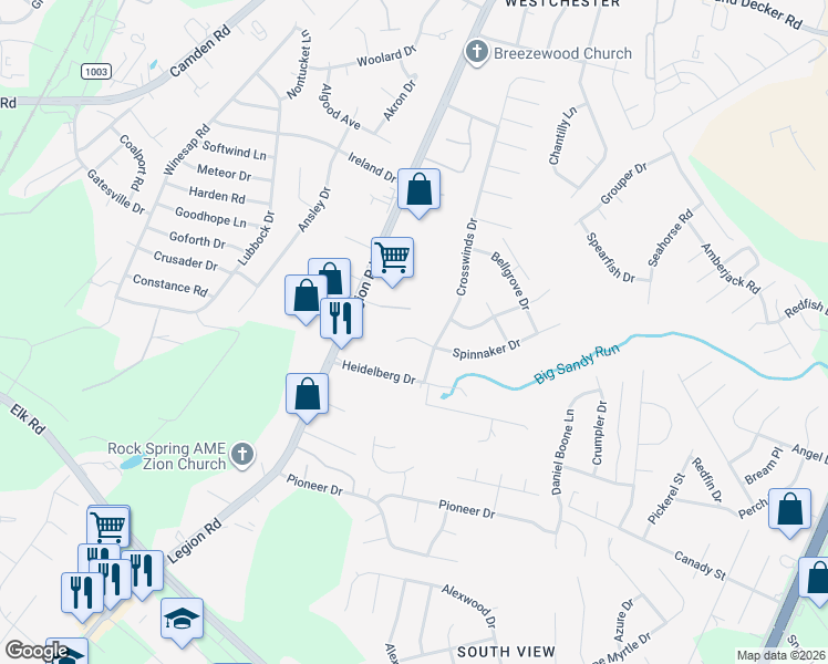 map of restaurants, bars, coffee shops, grocery stores, and more near 2607 Indian Wells Court in Hope Mills