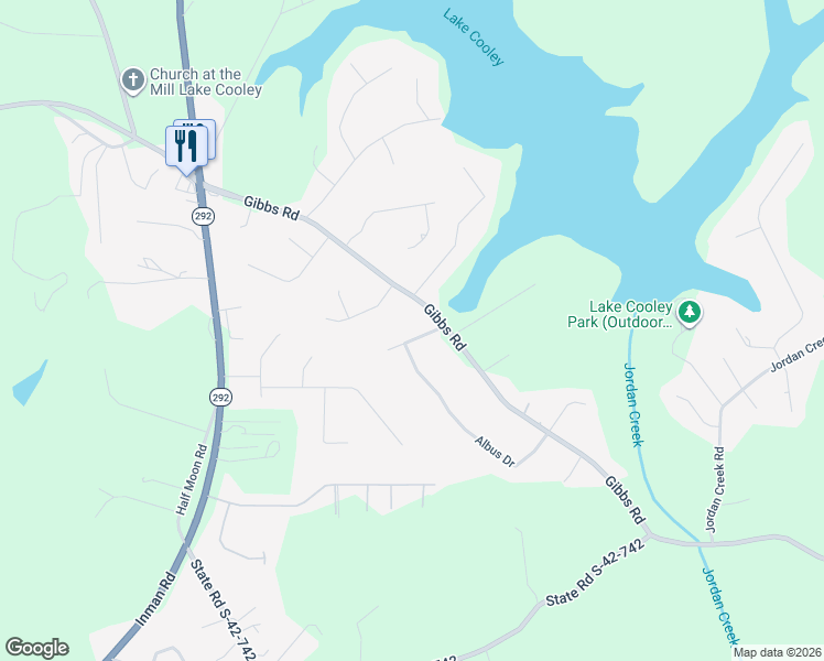 map of restaurants, bars, coffee shops, grocery stores, and more near 226 Shady Spring Way in Wellford