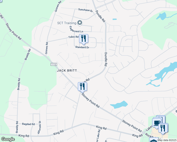 map of restaurants, bars, coffee shops, grocery stores, and more near 4236 Cinderhill Court in Fayetteville