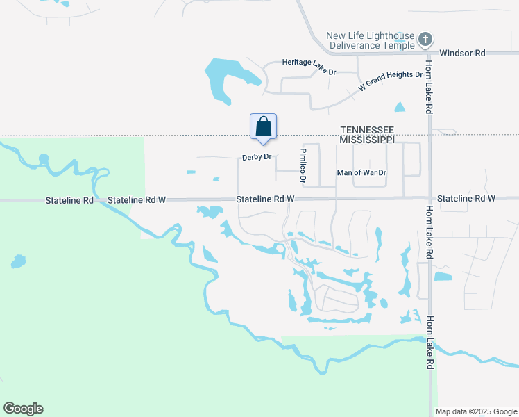 map of restaurants, bars, coffee shops, grocery stores, and more near 4600 Golden West Cove in Southaven
