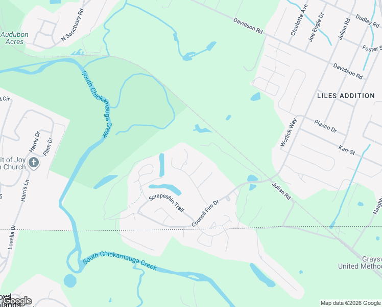 map of restaurants, bars, coffee shops, grocery stores, and more near 514 Iron Wood Trail in Chattanooga