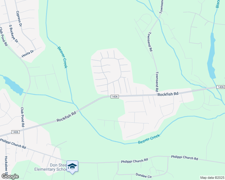 map of restaurants, bars, coffee shops, grocery stores, and more near 108 Willow Gardens Court in Raeford