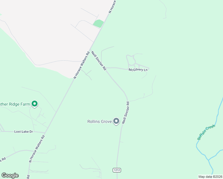 map of restaurants, bars, coffee shops, grocery stores, and more near Neil Sinclair Road in Raeford