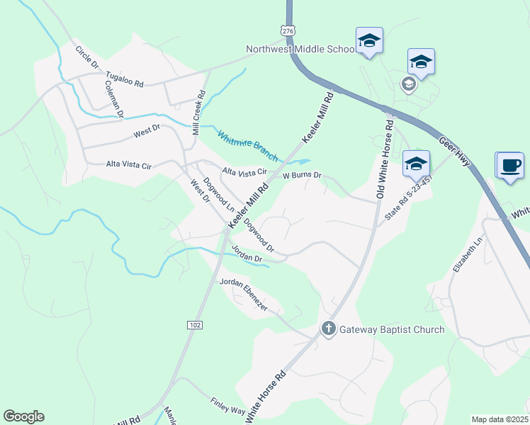 map of restaurants, bars, coffee shops, grocery stores, and more near 205 Crown Ct in Travelers Rest