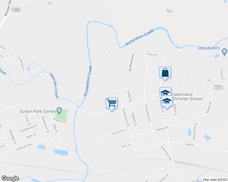 map of restaurants, bars, coffee shops, grocery stores, and more near 2573 Riverside Lane in Monroe