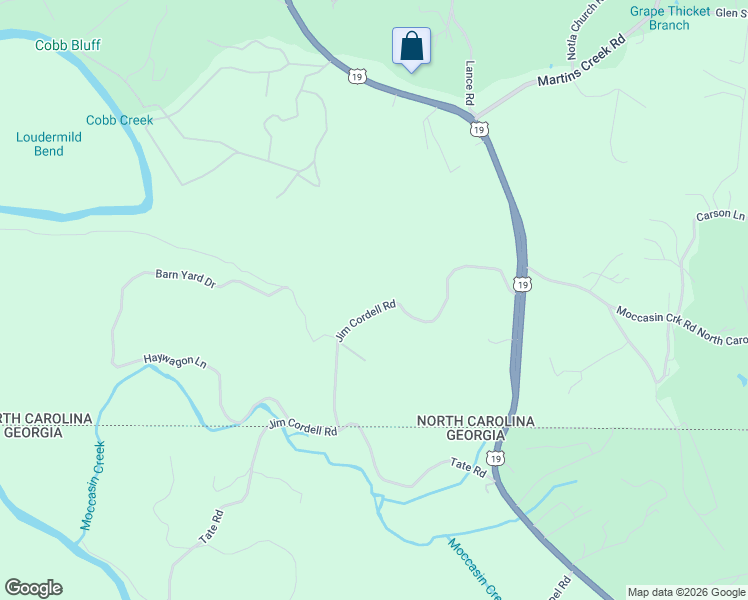 map of restaurants, bars, coffee shops, grocery stores, and more near 464 Jim Cordell Road in Murphy