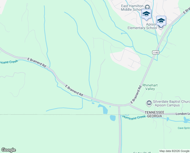 map of restaurants, bars, coffee shops, grocery stores, and more near 1950 Coyote Trail in Ooltewah