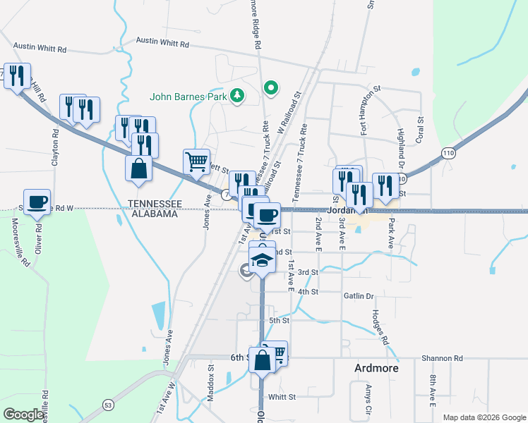 map of restaurants, bars, coffee shops, grocery stores, and more near 30536 Ardmore Avenue in Ardmore