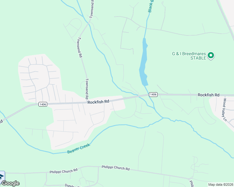 map of restaurants, bars, coffee shops, grocery stores, and more near 2813 Rockfish Road in Raeford