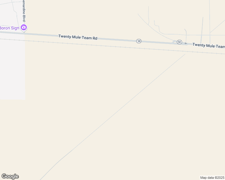 map of restaurants, bars, coffee shops, grocery stores, and more near East 58 Freeway in Boron