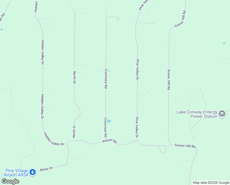 map of restaurants, bars, coffee shops, grocery stores, and more near 38 Crestview Road in Conway