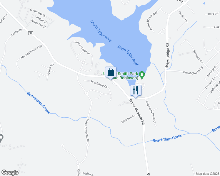 map of restaurants, bars, coffee shops, grocery stores, and more near 6 Hurshfield Court in Taylors