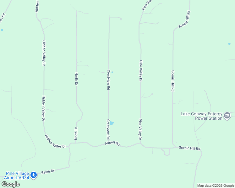 map of restaurants, bars, coffee shops, grocery stores, and more near 38 Crestview Road in Conway