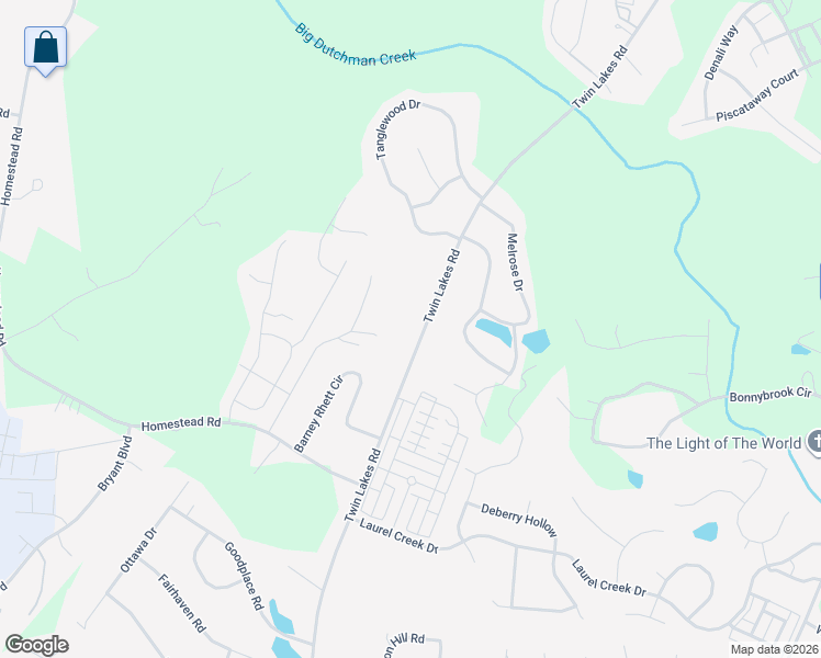 map of restaurants, bars, coffee shops, grocery stores, and more near 1041 Twin Lakes Road in Rock Hill