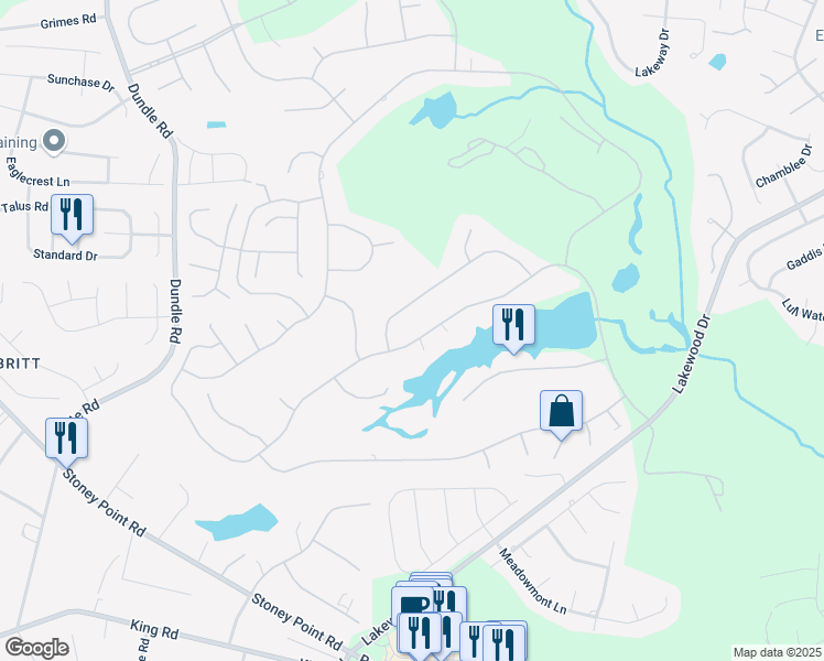 map of restaurants, bars, coffee shops, grocery stores, and more near 6870 Towbridge Road in Fayetteville