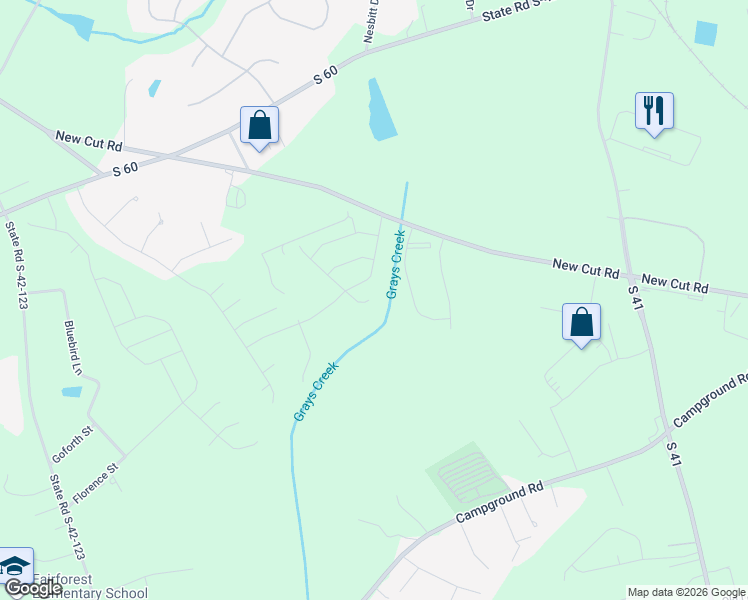 map of restaurants, bars, coffee shops, grocery stores, and more near 2781 New Cut Road in Spartanburg