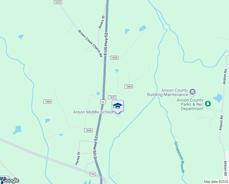 map of restaurants, bars, coffee shops, grocery stores, and more near 28 Union Street in Wadesboro