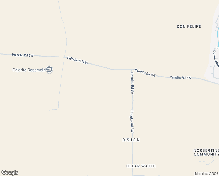 map of restaurants, bars, coffee shops, grocery stores, and more near 5725 Douglas Road Southwest in Albuquerque