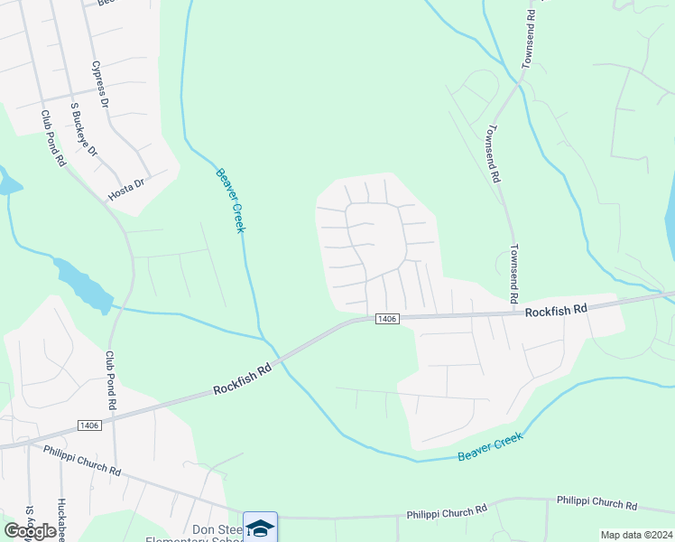 map of restaurants, bars, coffee shops, grocery stores, and more near 111 Barnsbury Court in Raeford