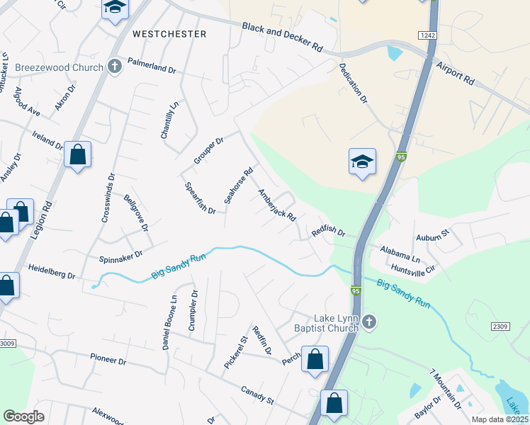 map of restaurants, bars, coffee shops, grocery stores, and more near 309 Pelican Court in Fayetteville