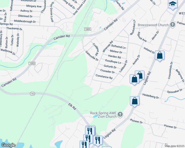 map of restaurants, bars, coffee shops, grocery stores, and more near 3530 Winesap Road in Hope Mills