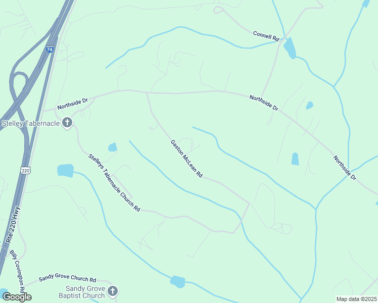 map of restaurants, bars, coffee shops, grocery stores, and more near 189 Gaston McLean Road in Rockingham