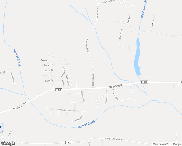 map of restaurants, bars, coffee shops, grocery stores, and more near 125 Tranquility Drive in Raeford